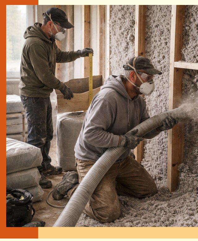 Утепление таунхауса эковатой в Мелеузе для максимально теплых стен