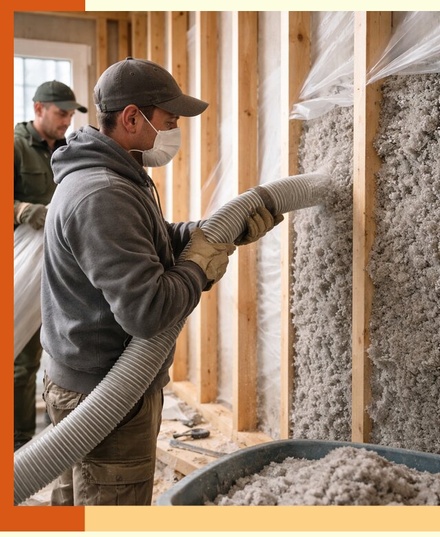 Утепление каркасного дома эковатой в Мелеузе — качественно и надолго