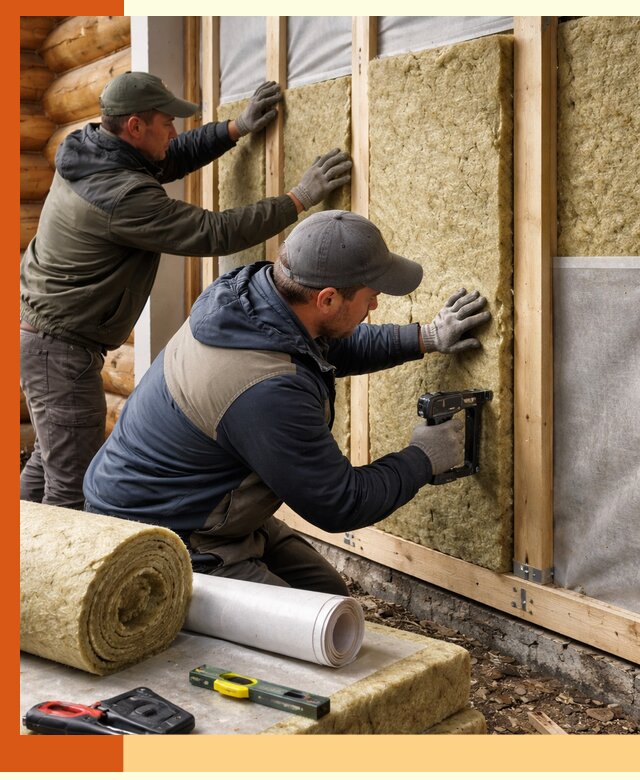 Утепление бревенчатого дома под ключ в Мелеузе