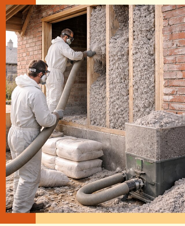 Утепление кирпичного дома эковатой в Мелеузе