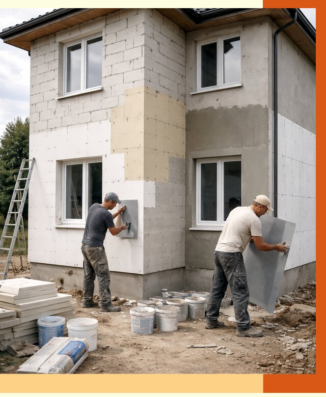 Утепление дома из газобетона в Мелеузе от 4296 руб./м² — заказать у ТепломастерМлз