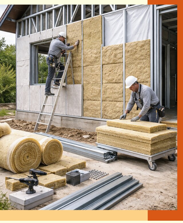 Утепление дома из ЛСТК в Мелеузе от 5319 руб./м² — профессионально | ТепломастерМлз