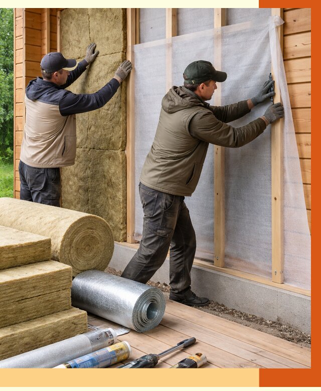 Утепление дома из двойного бруса в Мелеузе от 4910 руб./м² — ТепломастерМлз под ключ