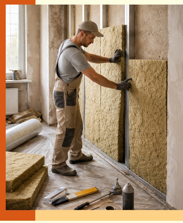 Утепление квартиры в Мелеузе — комплексная теплоизоляция стен и полов