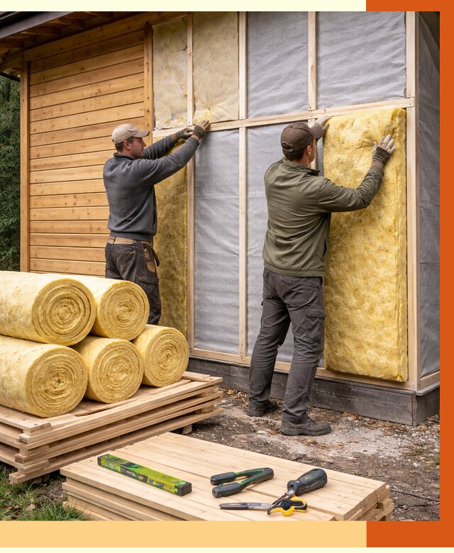 Утепление бани снаружи в Мелеузе от 86947 руб. под ключ | ТепломастерМлз