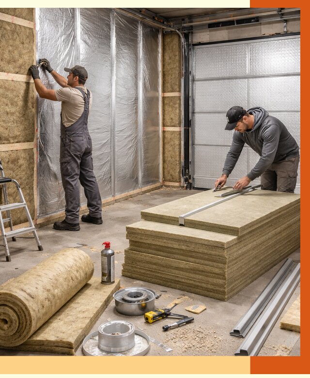 Утепление гаража в Мелеузе от 4603 руб/м2 — комплексное утепление ворот и стен | ТепломастерМлз