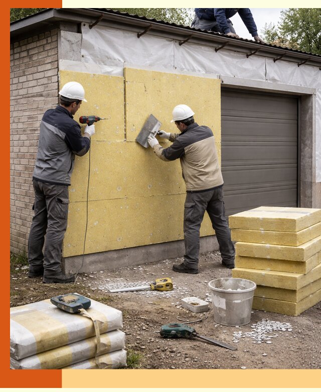 Утепление гаража снаружи в Мелеузе качественно и надёжно