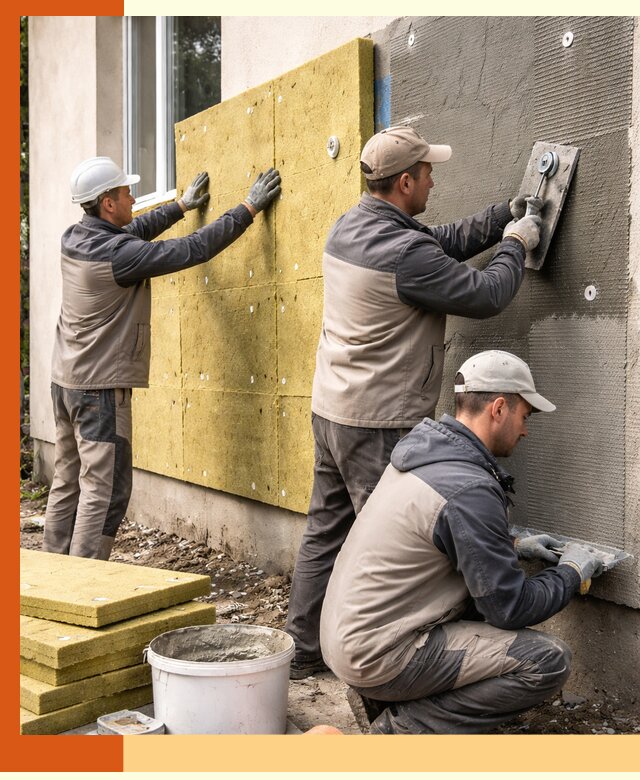 Утепление фасада под штукатурку в Мелеузе — энергоэффективная технология