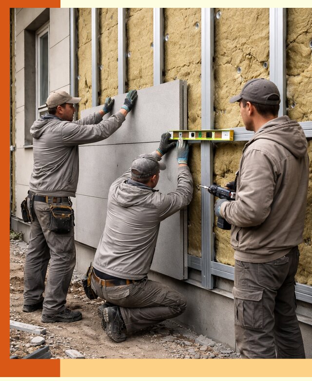 Утепление вентилируемого фасада под ключ в Мелеузе