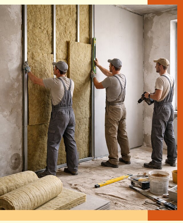 Утепление стен изнутри в Мелеузе от 2302 руб/м² под ключ | ТепломастерМлз