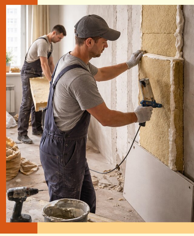 Утепление стен изнутри в Мелеузе — качественно и эффективно