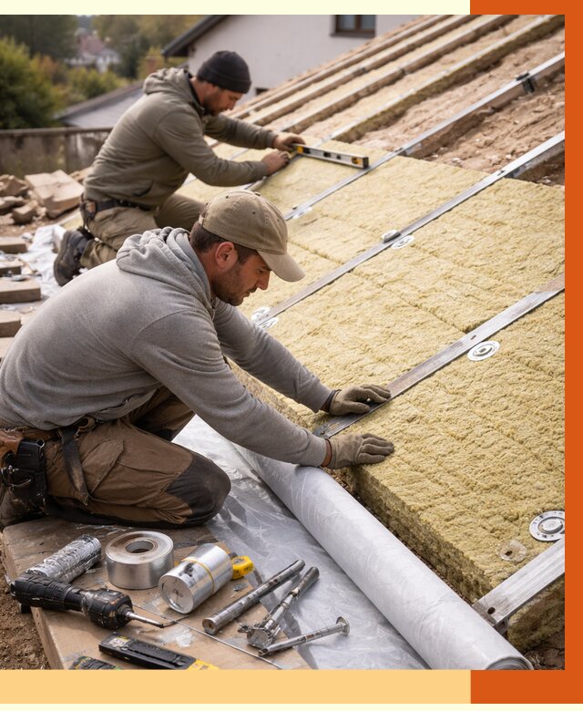 Утепление крыши снаружи в Мелеузе под ключ от 1227 руб./м2 | ТепломастерМлз