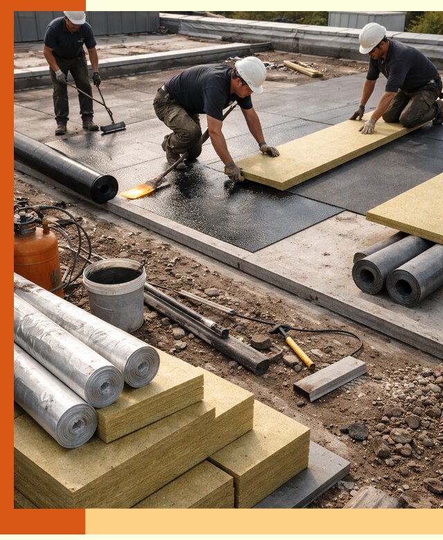 Утепление плоской крыши в Мелеузе — надежная теплоизоляция и герметизация