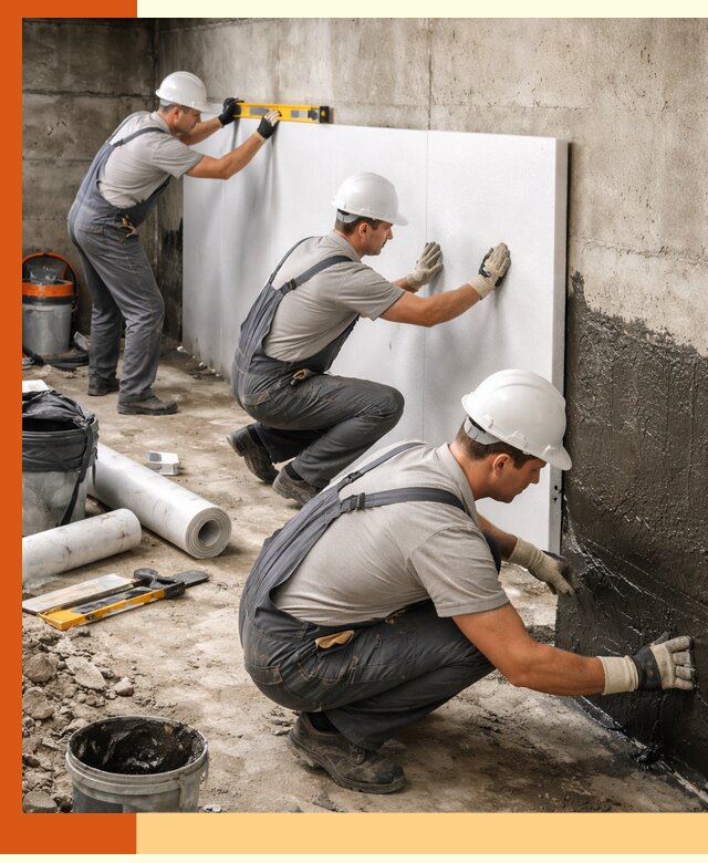 Утепление фундамента изнутри профессионально в Мелеузе