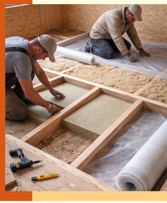 Профессиональное утепление деревянного пола в Мелеузе