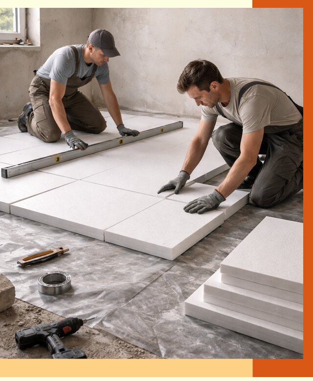 Утепление бетонного пола в Мелеузе от 2557 руб/м2 — монтаж и цена | ТепломастерМлз