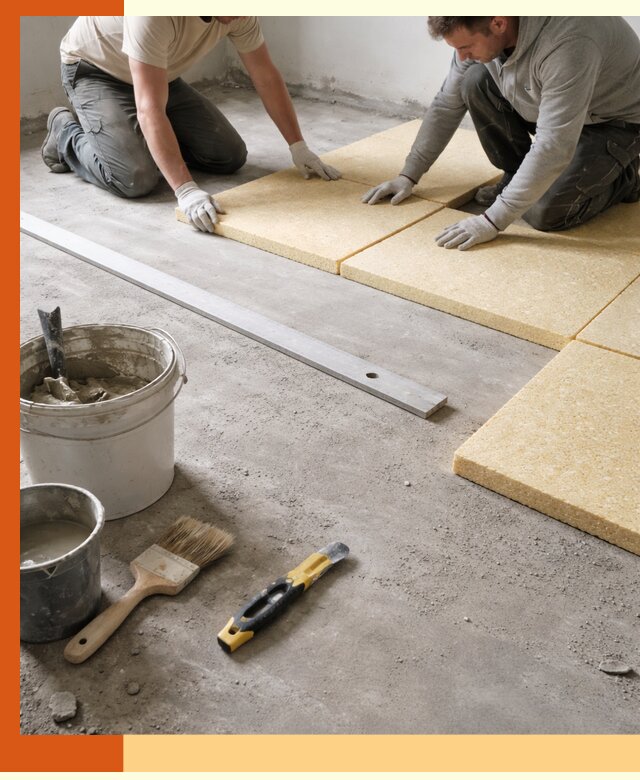 Утепление бетонного пола в Мелеузе профессионально и недорого