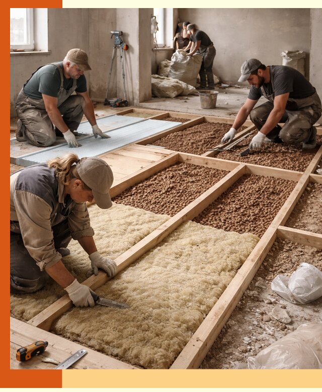 Утепление перекрытий жилых и промышленных зданий в Мелеузе