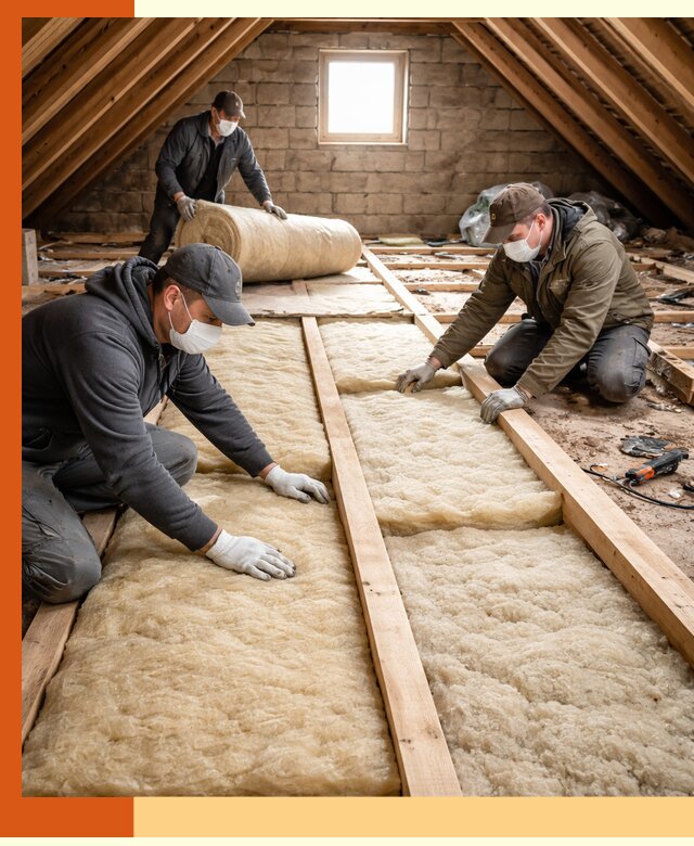 Утепление чердака в Мелеузе — профессиональная теплоизоляция кровли