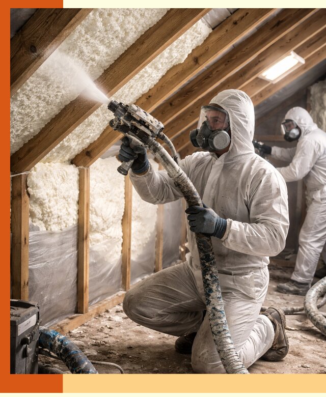 Утепление чердака пенополиуретаном (ППУ) в Мелеузе