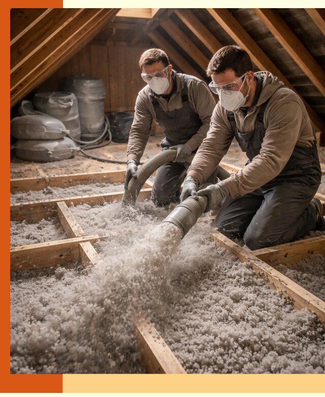 Утепление чердака эковатой в Мелеузе — быстро и надёжно