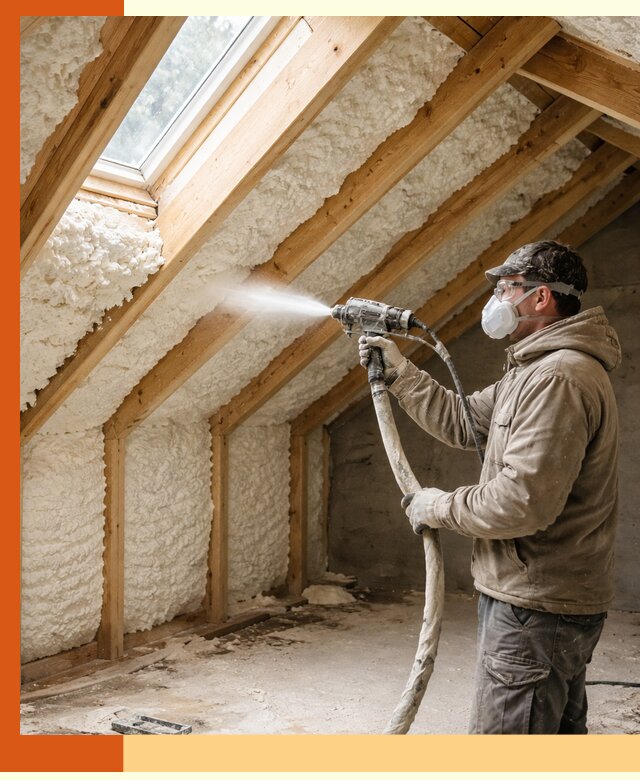 Утепление мансарды ППУ в Мелеузе быстро и надежно