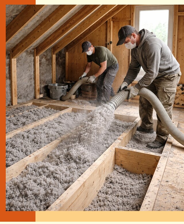 Утепление мансарды эковатой в Мелеузе с гарантией качества