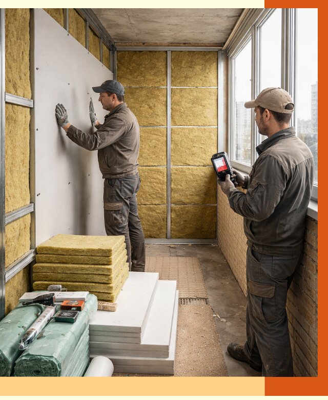 Утепление балкона в Мелеузе от 4603 руб. под ключ | ТепломастерМлз