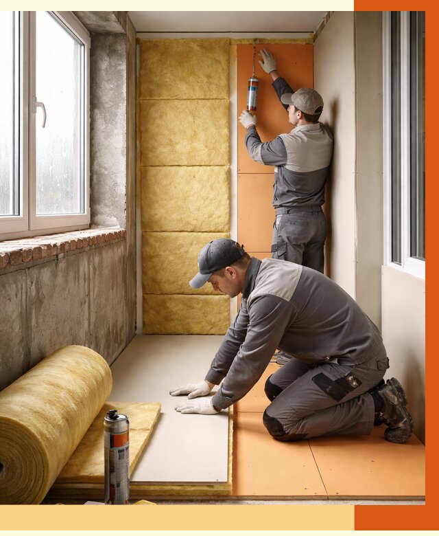 Утепление лоджии под ключ в Мелеузе от 6649 руб/м2 — комплексное решение | ТепломастерМлз