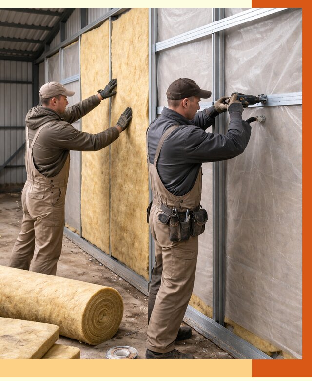 Утепление металлического ангара в Мелеузе от 4859 руб/м2 — услуги под ключ | ТепломастерМлз