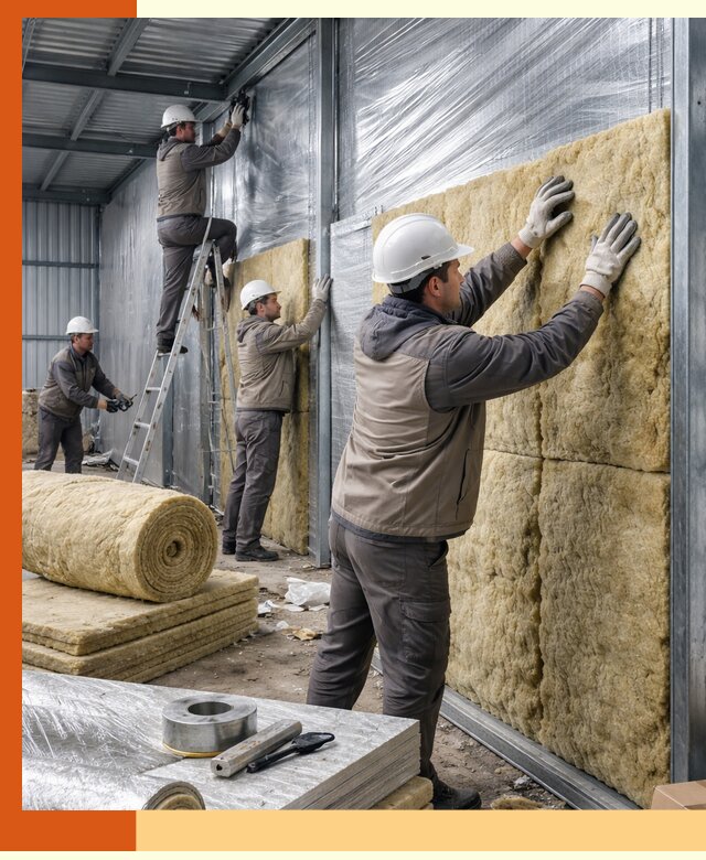 Утепление металлического склада в Мелеузе: теплоизоляция и герметизация