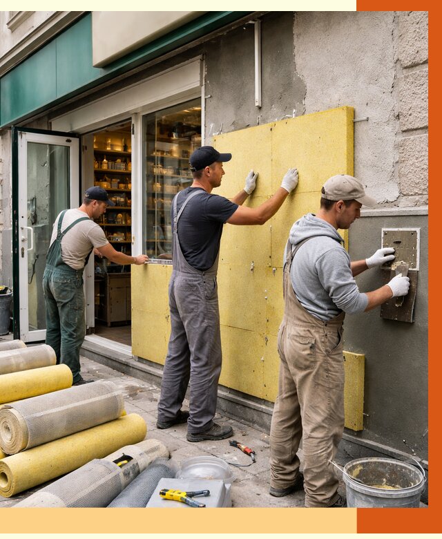 Утепление магазина в Мелеузе от 4603 руб/м2 — цена, стены и снаружи | ТепломастерМлз