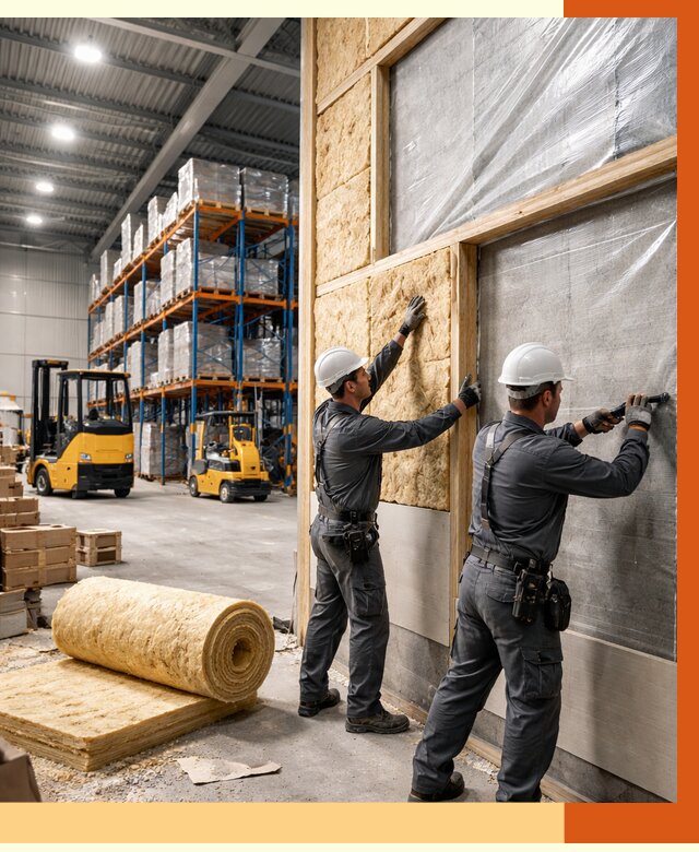 Утепление склада с техникой в Мелеузе от 4296 руб./м2 — комплексно под ключ | ТепломастерМлз