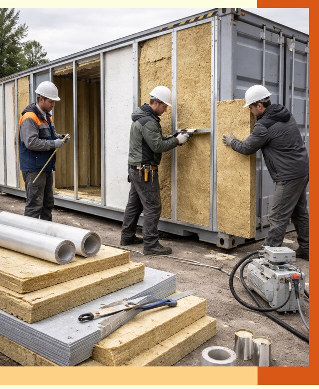 Утепление морского контейнера в Мелеузе от 3836 руб. под ключ | ТепломастерМлз