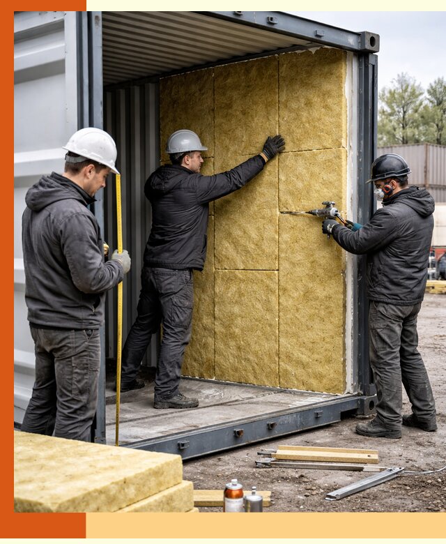 Утепление морского контейнера в Мелеузе: надежная теплоизоляция и защита