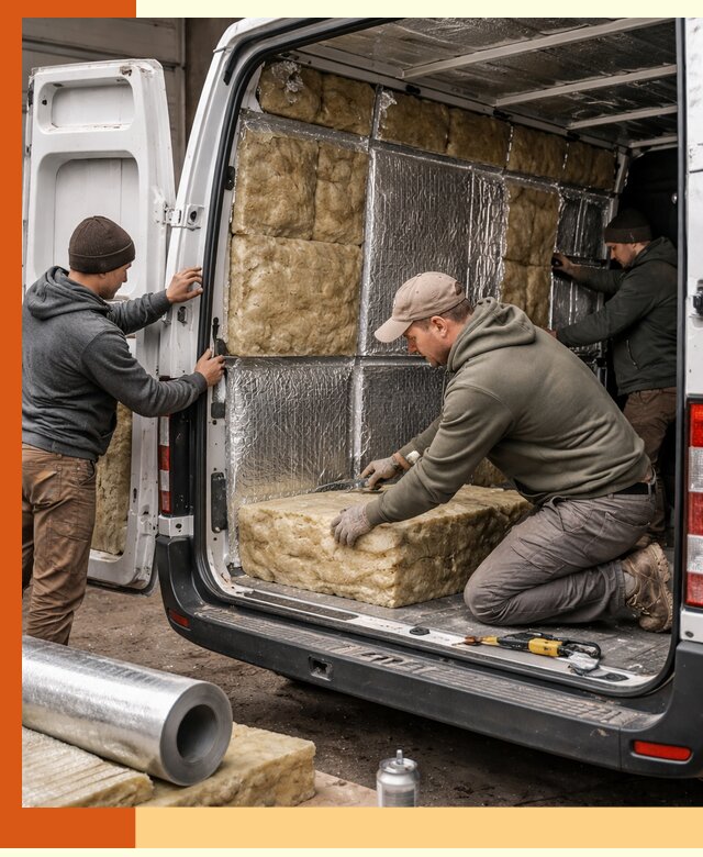 Утепление фургона в Мелеузе: профессиональная теплоизоляция и шумоизоляция
