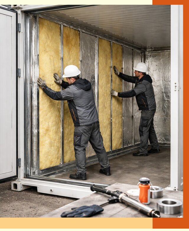 Утепление рефрижераторного контейнера в Мелеузе от 46031 руб./м² | ТепломастерМлз