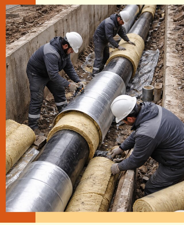 Утепление теплотрассы в Мелеузе: утеплительные работы и материалы