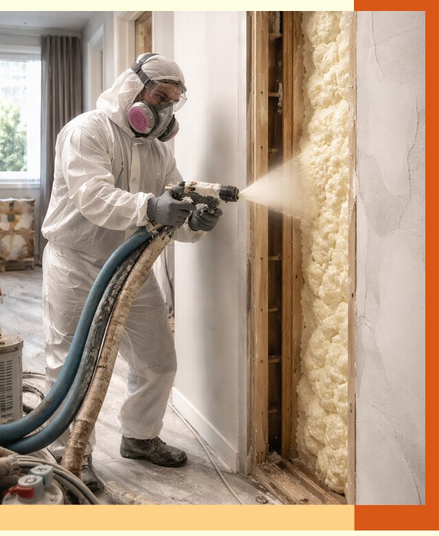 Межстеновое утепление ППУ в Мелеузе от 2813 руб/м2 — межстенное утепление под ключ | ТепломастерМлз