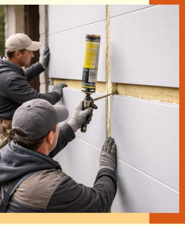 Утепление сэндвич панелей ППУ в Мелеузе от 4296 руб. за м2 | ТепломастерМлз