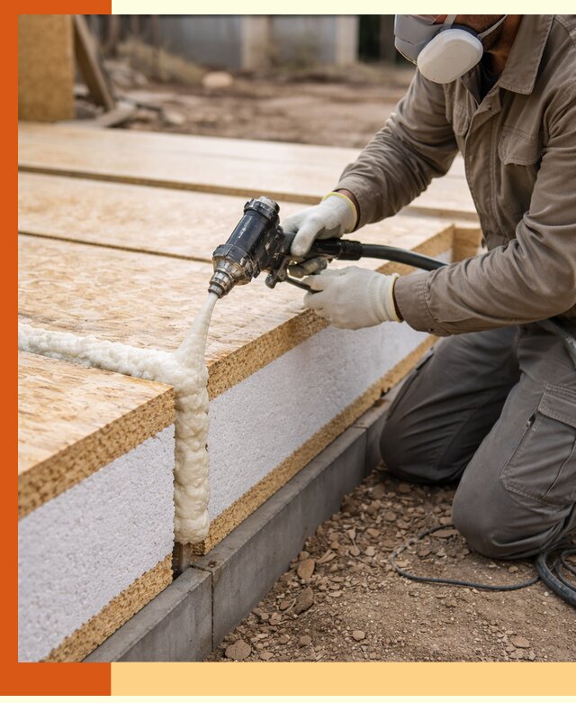 Утепление СИП-панелей пенополиуретаном (ППУ) в Мелеузе