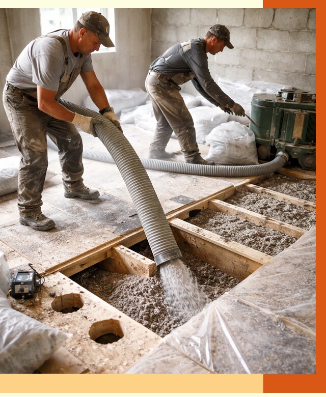 Заполнение пустот перекрытий в Мелеузе от 4603 руб. под ключ | ТепломастерМлз