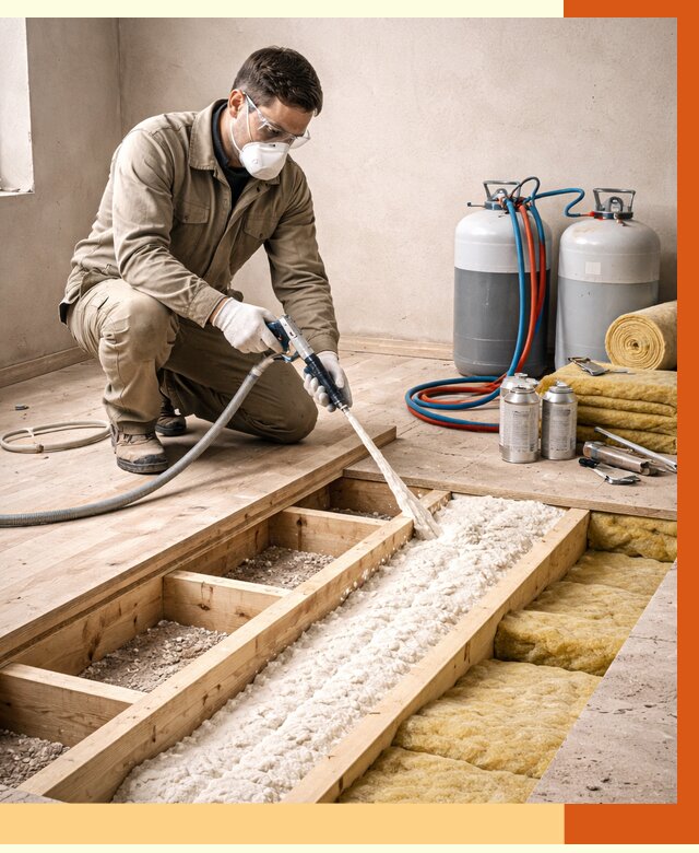 Заполнение полостей межэтажного перекрытия в Мелеузе от 4296 руб. | ТепломастерМлз