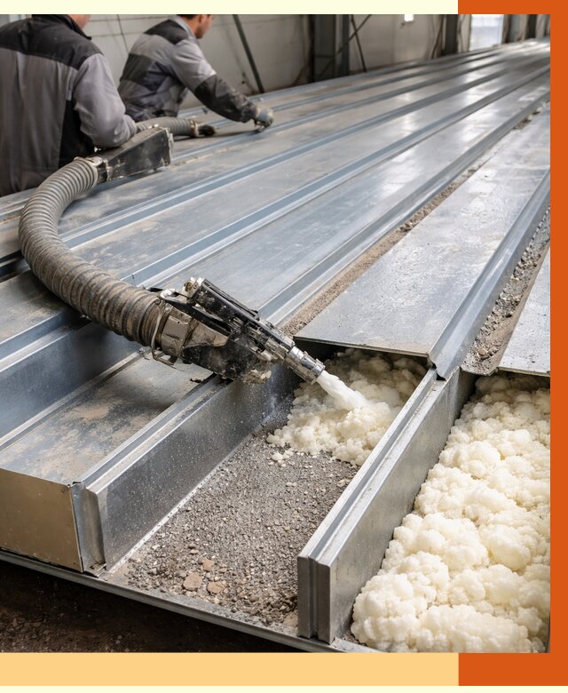 Заполнение пустот кровельных панелей в Мелеузе от 7365 руб. под ключ | ТепломастерМлз