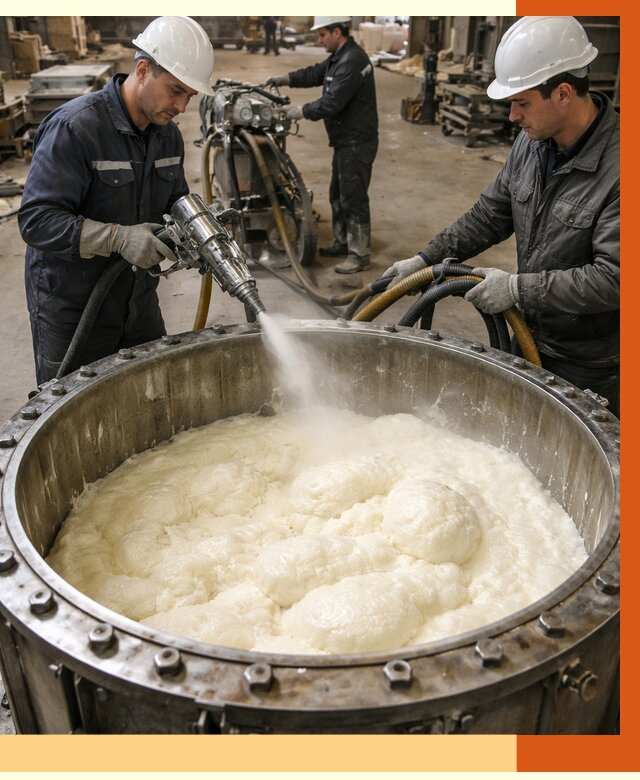 Заливка ППУ в емкости в Мелеузе от 7416 руб. — утепление емкости под ключ | ТепломастерМлз