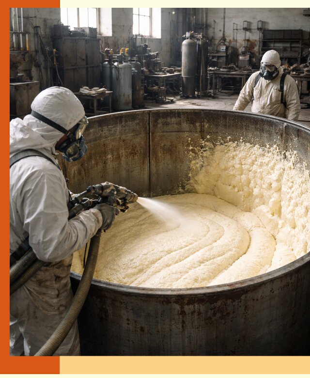 Заливка ппу в емкости с полной изоляцией и герметизацией в Мелеузе