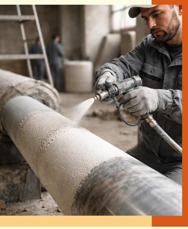 Утепление труб жидкой теплоизоляцией в Мелеузе от 7672 руб. под ключ | ТепломастерМлз