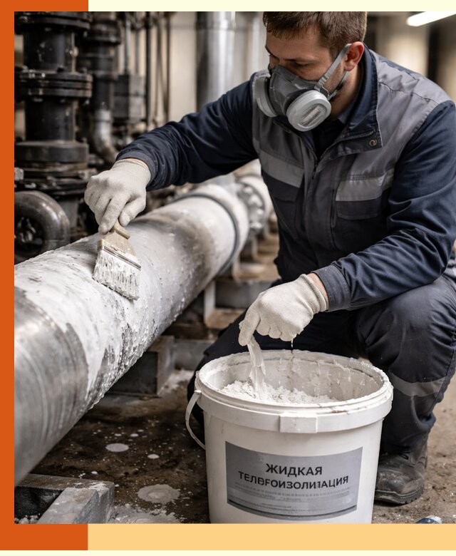 Утепление оборудования жидкой теплоизоляцией в Мелеузе