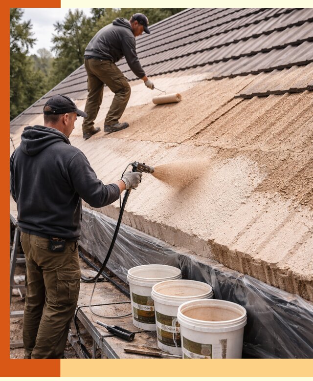 Утепление кровли жидкой пробкой в Мелеузе для домов и зданий