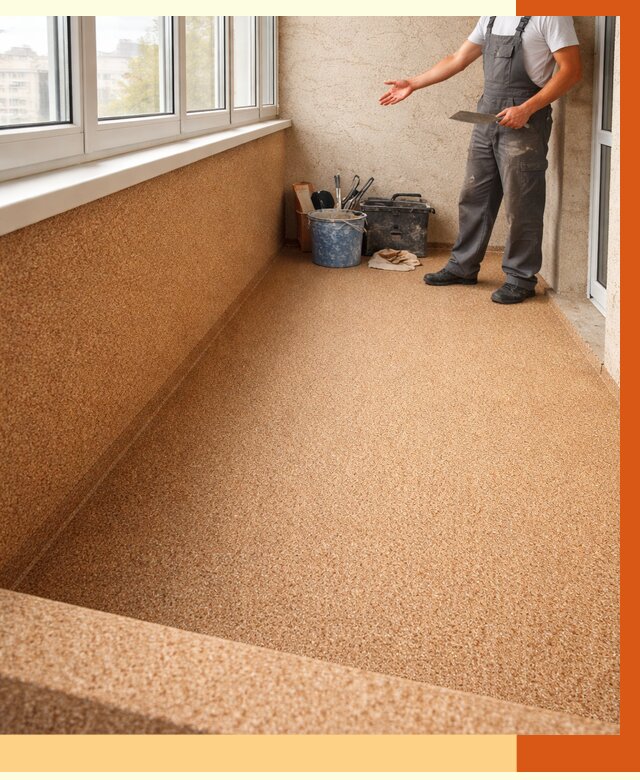 Утепление балкона жидкой пробкой в Мелеузе от 3734 руб/м² под ключ | ТепломастерМлз